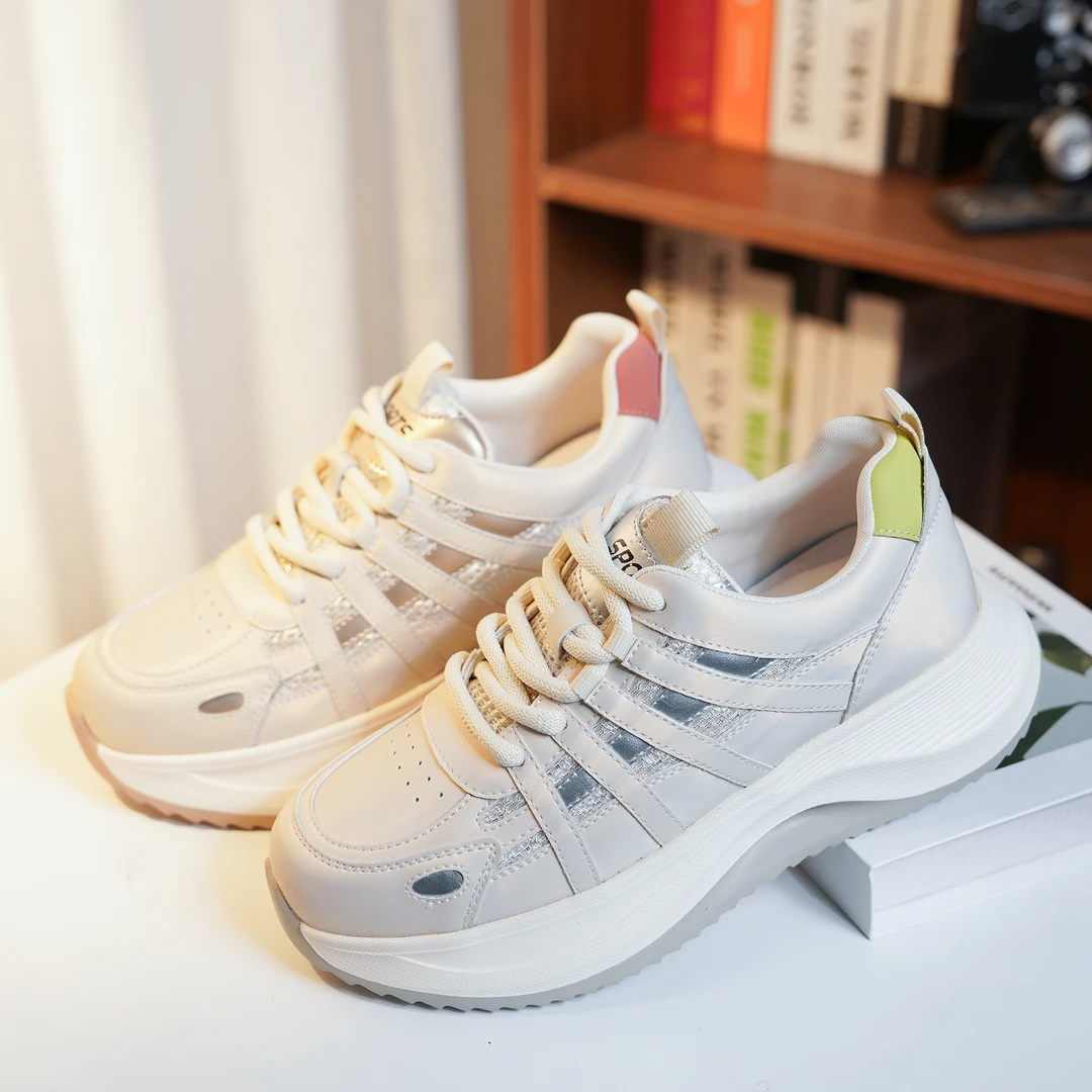 【秋季新款】轻奢时尚气质百搭透气减龄轻便ins厚底阿甘休闲鞋X167