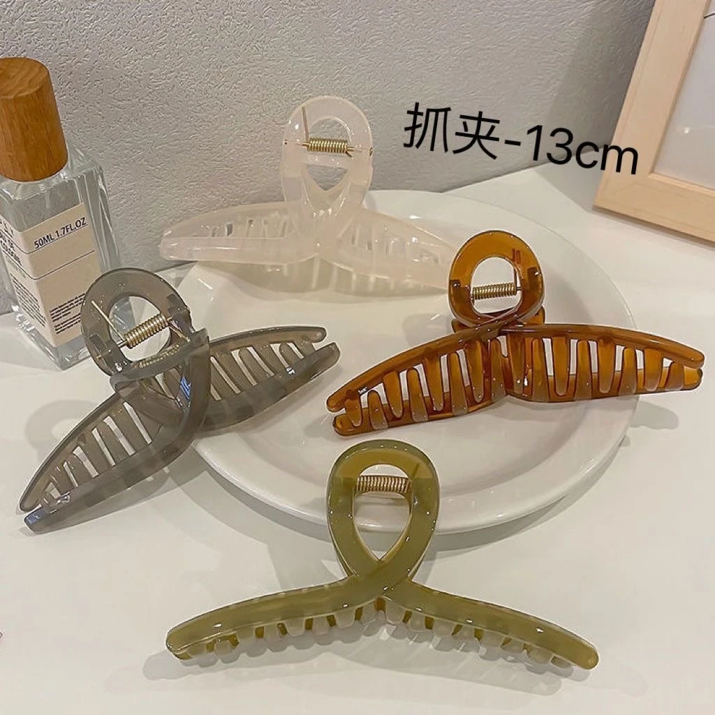 简约透明大抓夹女韩国亚克力盘发抓夹大号优雅气质后脑勺发饰发夹