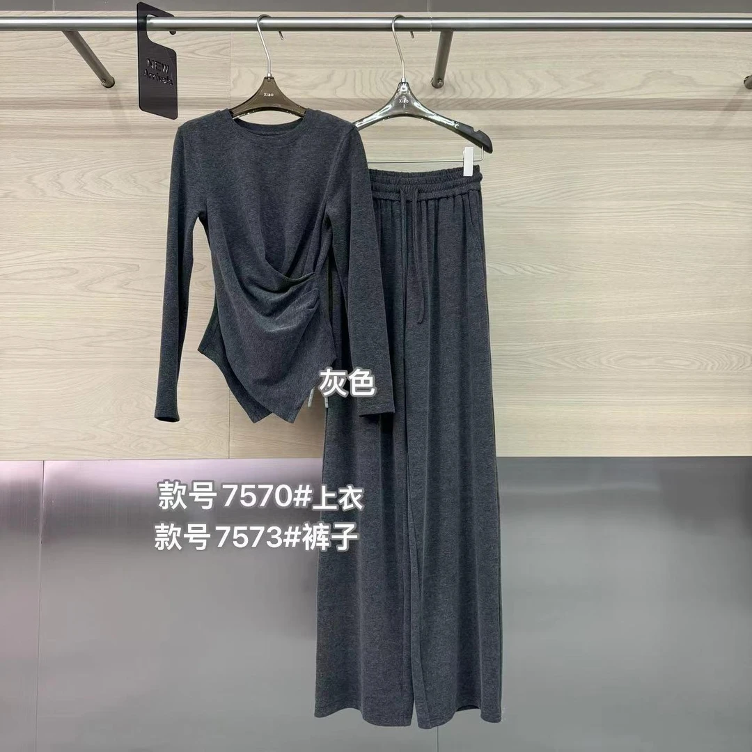 杨杨 潇家-（拿捏慵懒）有腰了定制面料欧货慵懒裤子7573