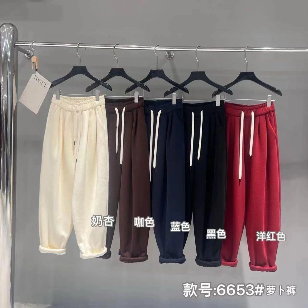 杨杨 潇家-（韩代遮肉裤）柔柔一体绒彩裤6653