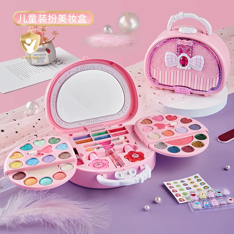 女孩化妆品玩具套装生日礼物小孩公主彩妆盒女童儿童专用彩妆盒