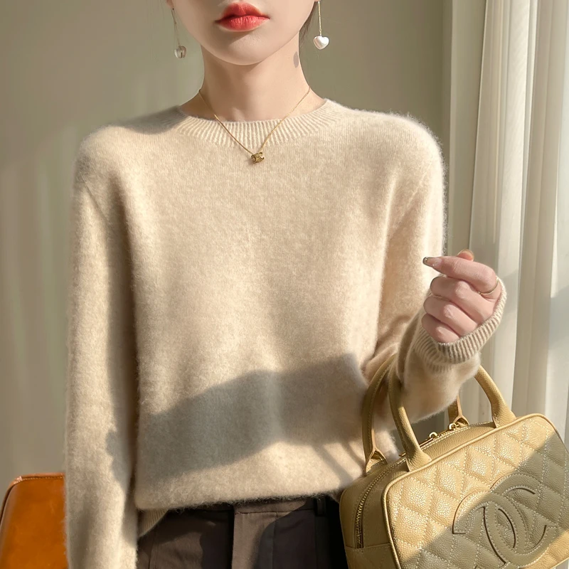 【一线成衣】纯色超柔软打底衫女长袖针织百搭早秋显瘦上衣安迪绒