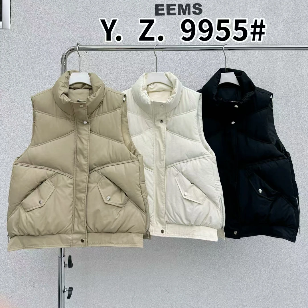 阿婷家9955【百搭】休闲宽松大版时尚面包棉服马甲