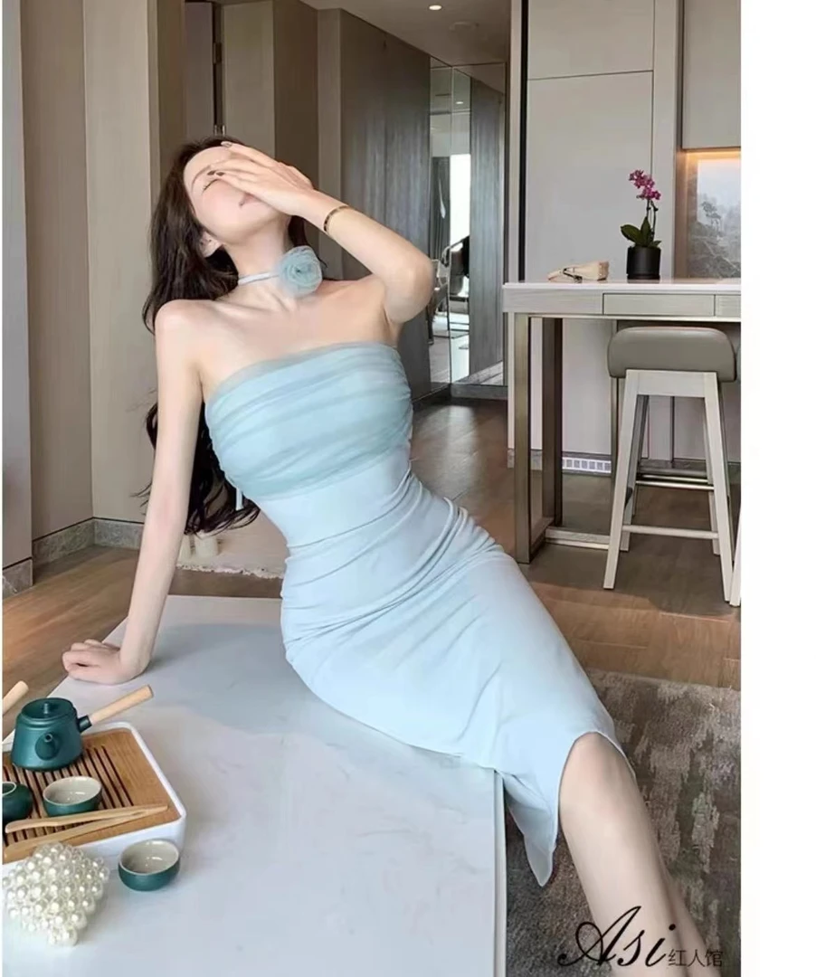 集合01-50气质法式性感小众收腰修身包臀设计感轻奢小个子显瘦