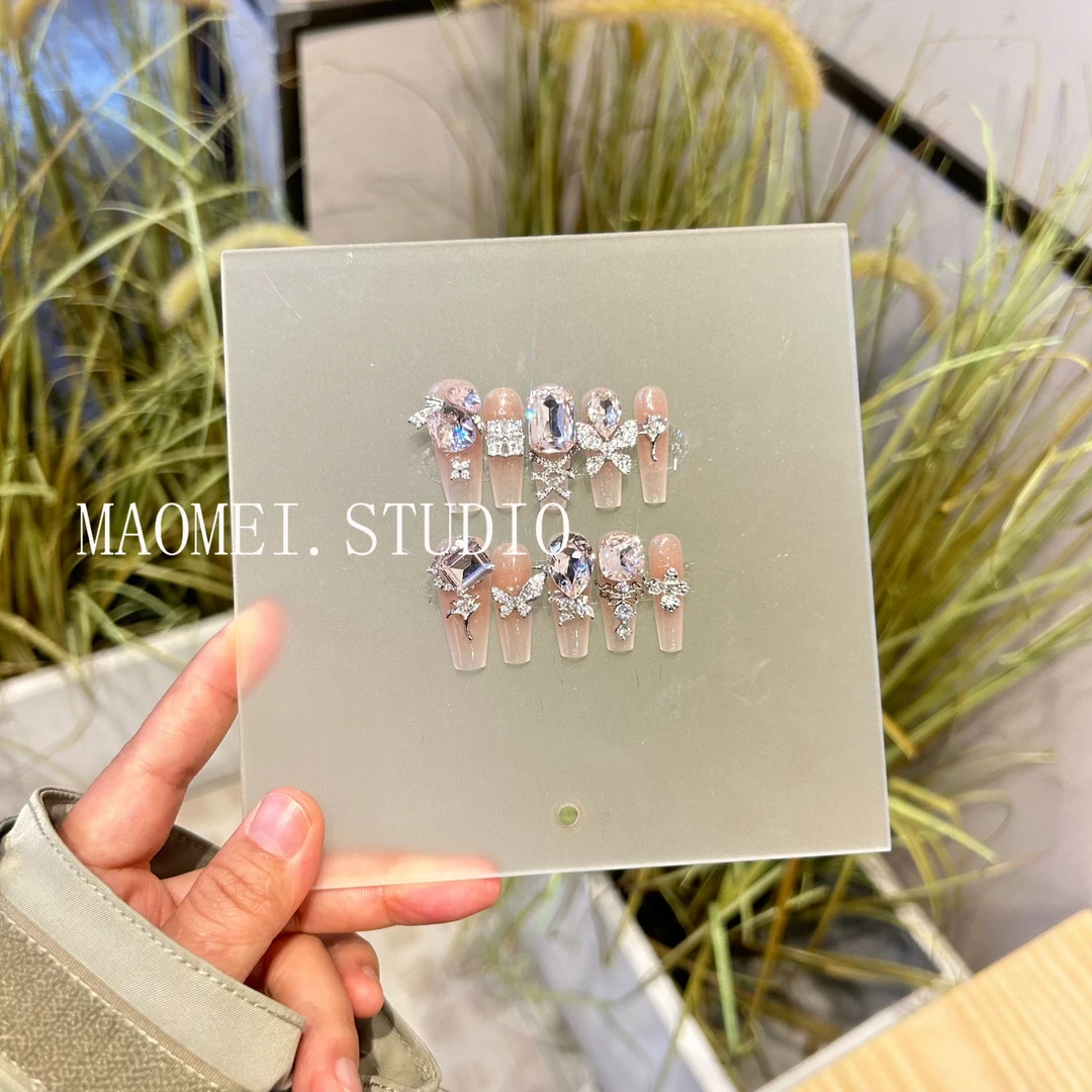 【王翠花】猫妹设计穿戴甲 设计师款冬季显白简约款手工穿戴甲