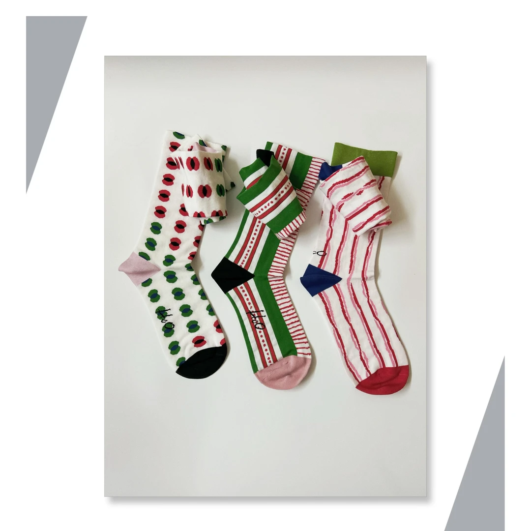 达人专属 NomE nO --HoO   “人间草木” 情侣潮袜潮流绿色袜子条纹