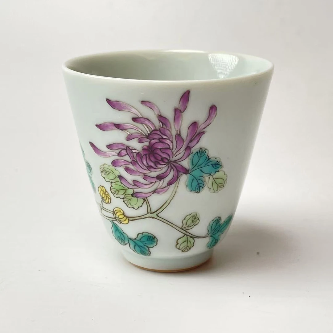 粉彩菊花花卉闻香杯BY01X1126
