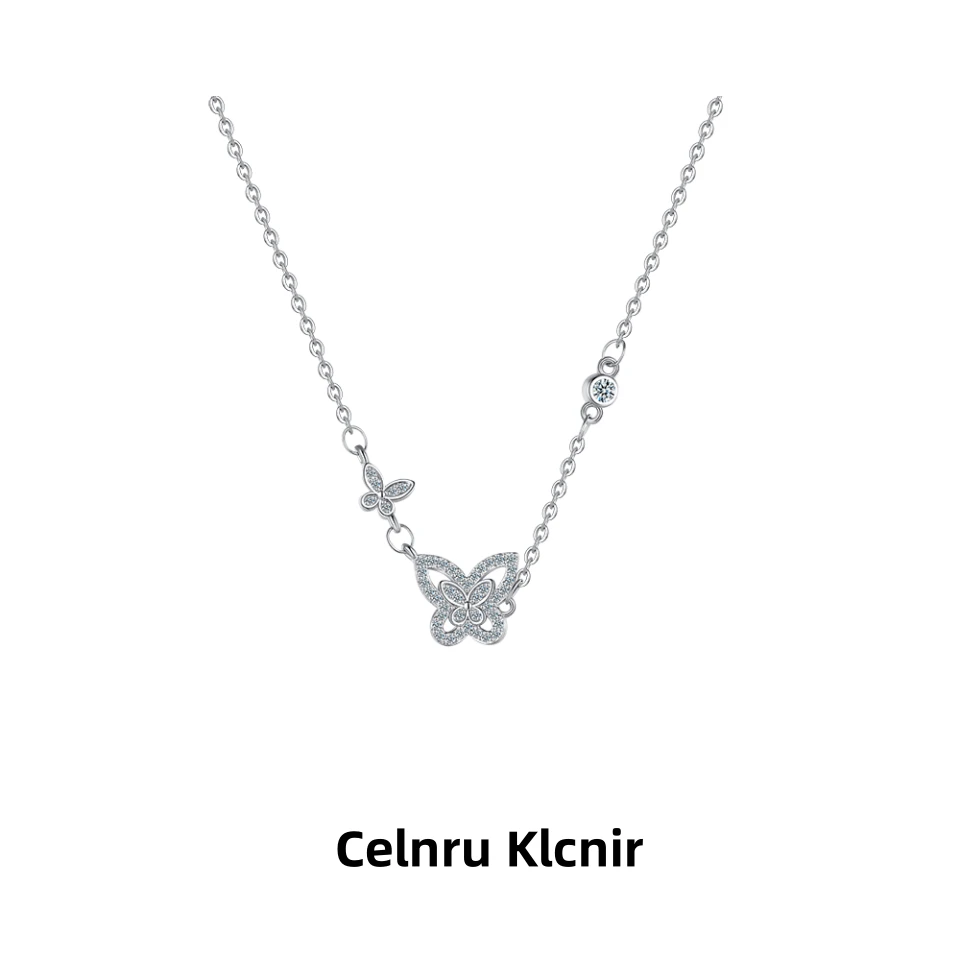 Celnru Klcnir 钛钢项链 幻影蝴蝶项链女ins小众轻奢设计感锁骨链