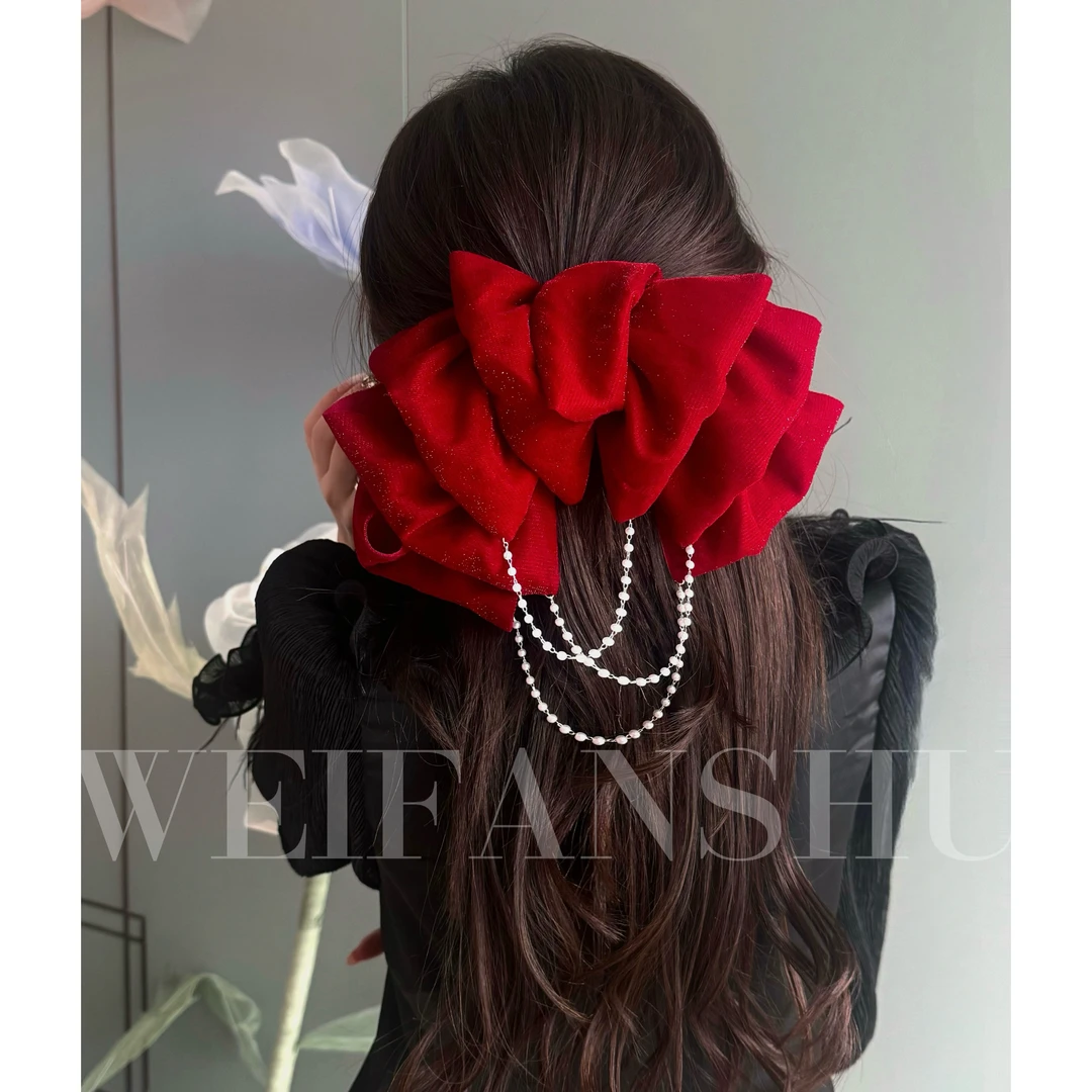 WEIFANSHU/魏凡舒【丝绒蝴蝶结】发夹