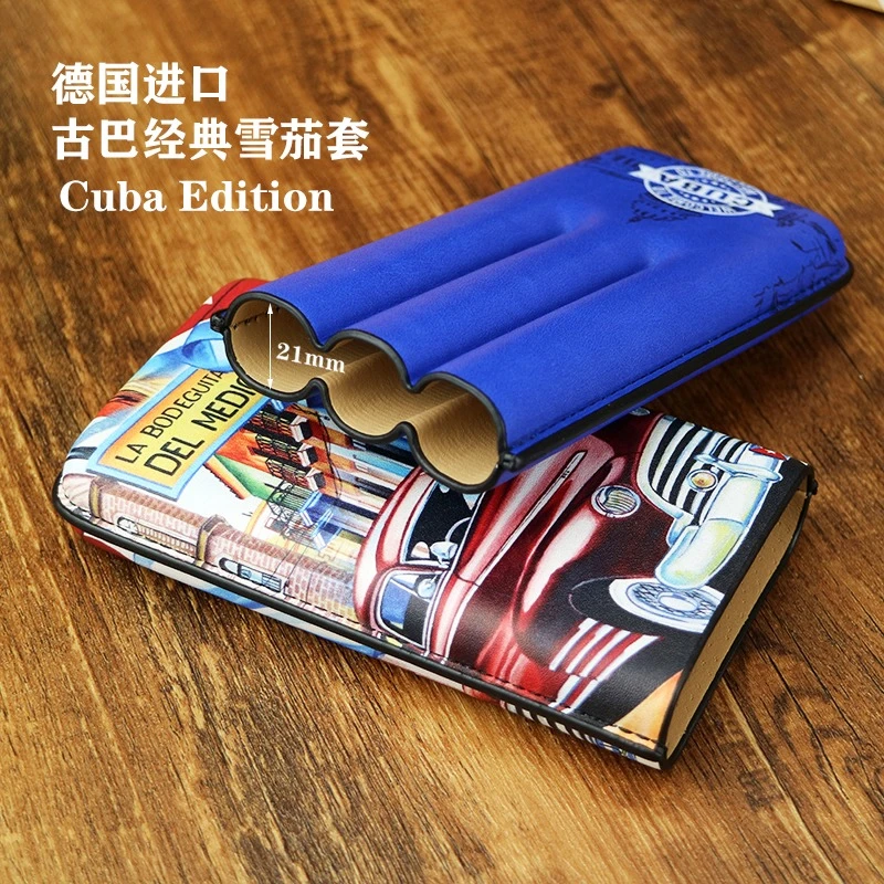 古巴雪茄便携套雪茄皮套雪茄盒旅行雪茄套保湿套进口古巴经典
