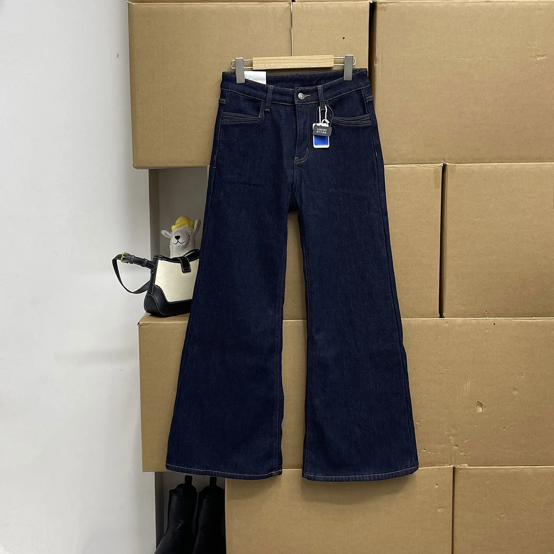 秋冬新款女士牛仔裤 微喇加绒女裤