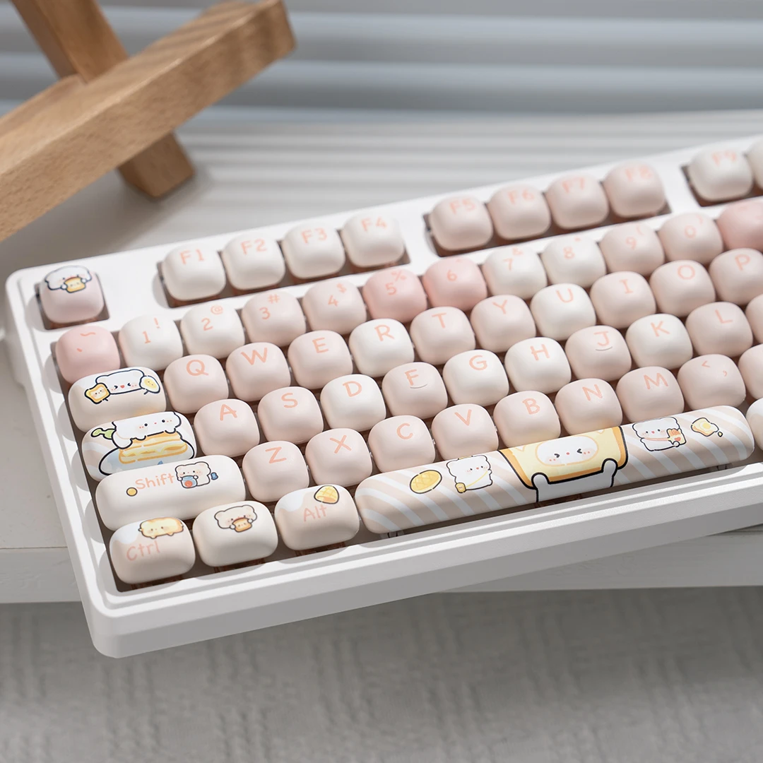 漫步猫YG102客制化机械键盘可爱办公女生打字无线静音麻将音蓝牙