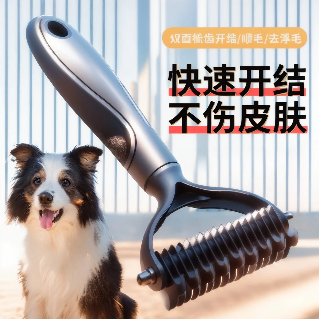 狗狗猫咪金毛泰迪开结梳猫清理打结脱毛浮毛褪毛神器宠物专用梳子