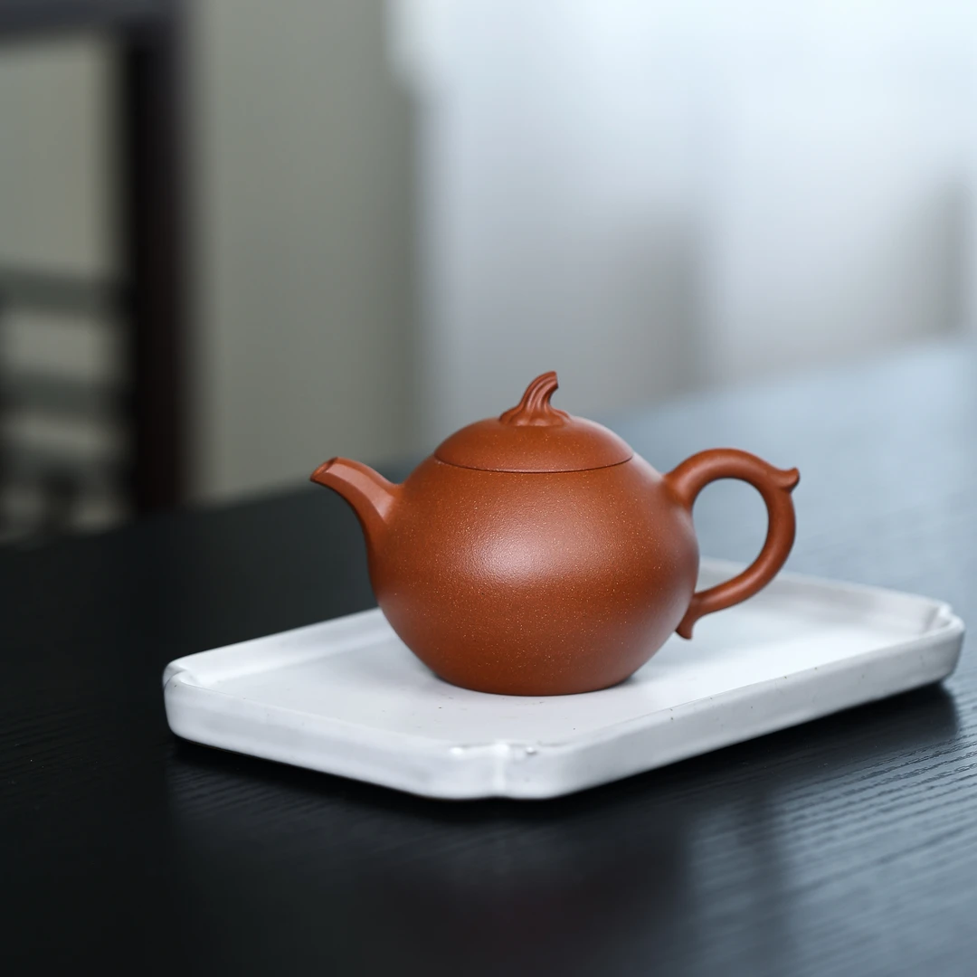 【甜瓜壶】60目高纯度红降破 160cc 唐彬杰老师临摹款