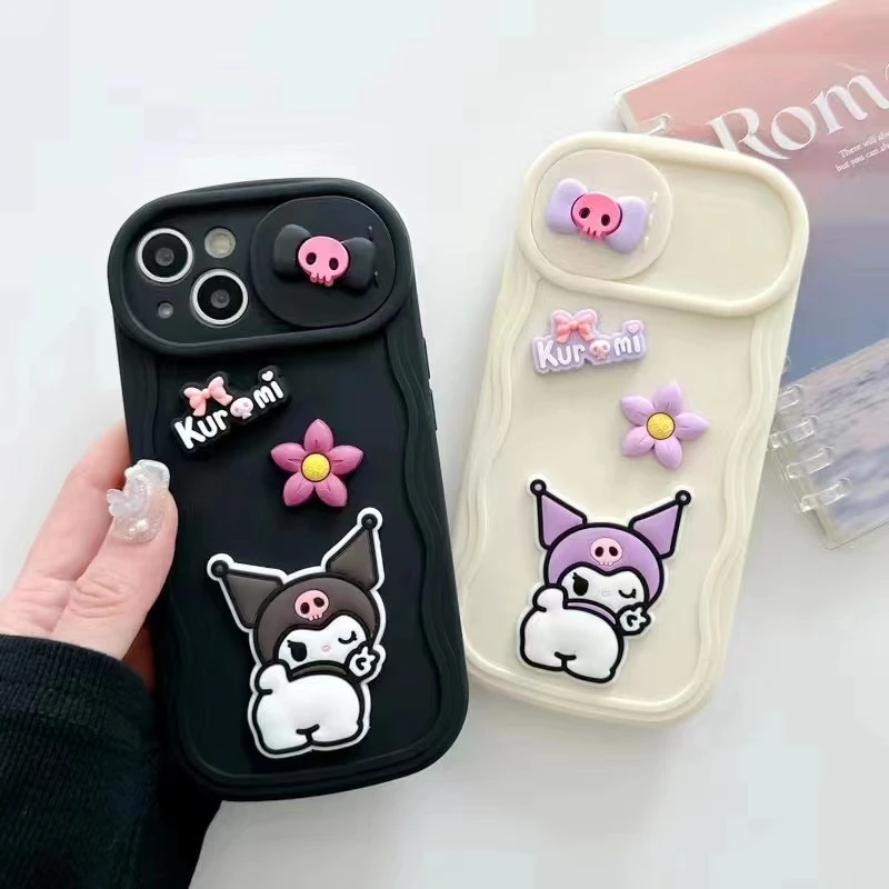 立体卡通库洛米适用苹果14promax手机壳iPhone15网红13推拉窗1211