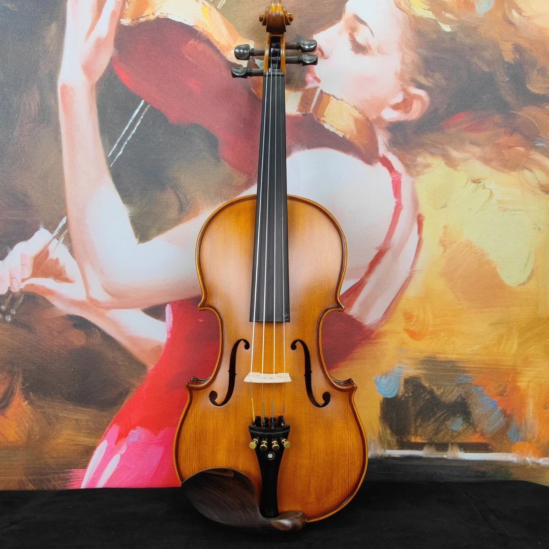 E590哑光手工琴初学者专业考级入门成人小提琴天然虎皮纹演奏独奏