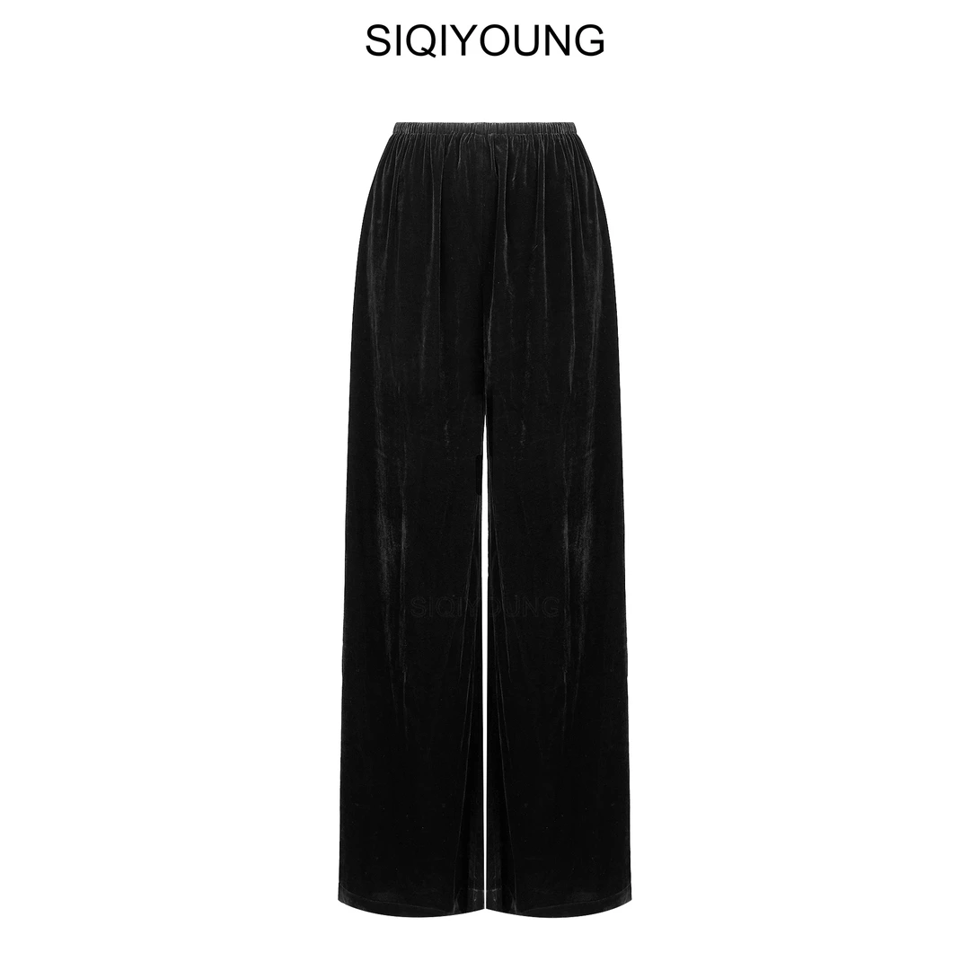 SIQIYOUNG丝绒阔腿裤