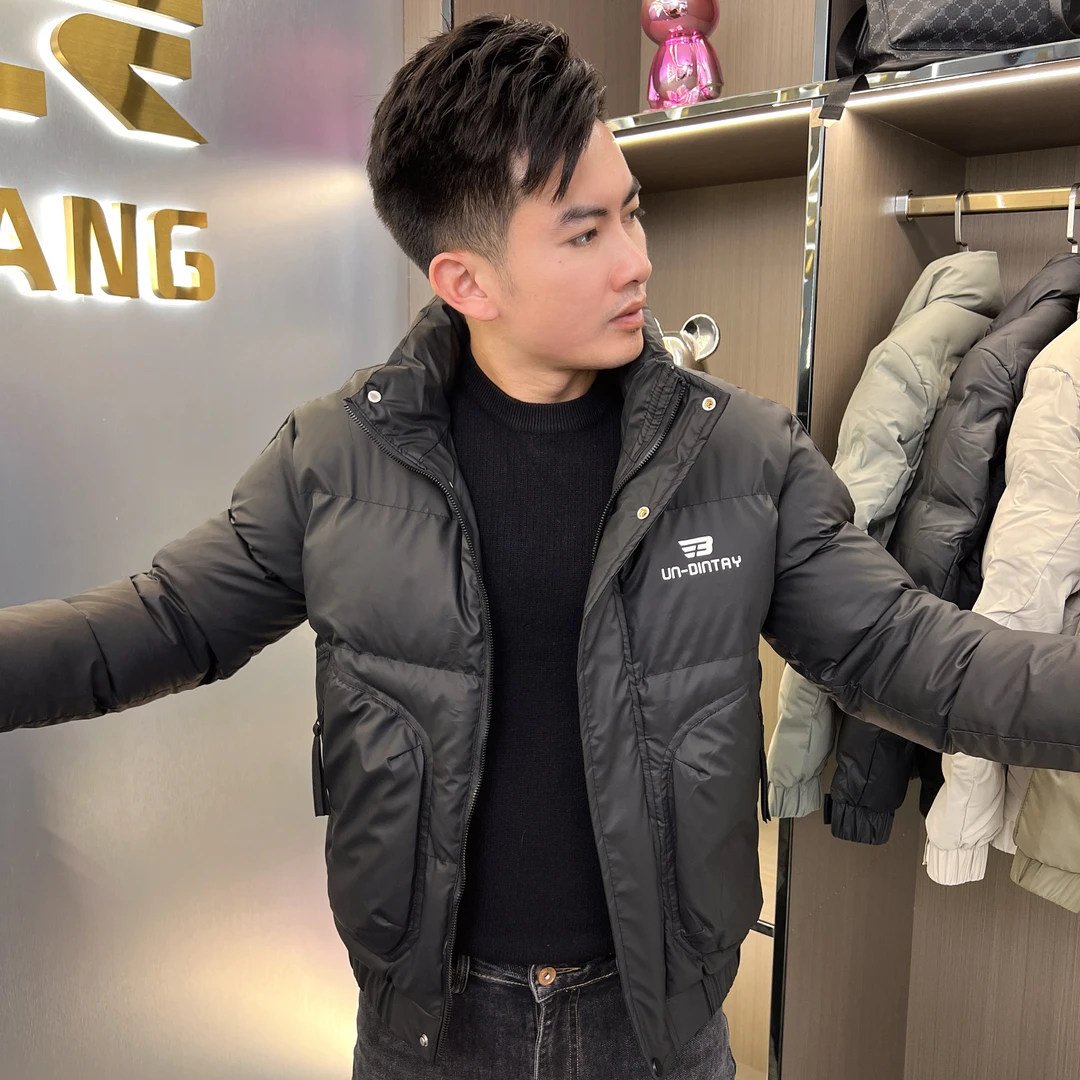 男士冬季2024新款潮牌秋冬加厚外套棉衣保暖防风防水短款-3693#