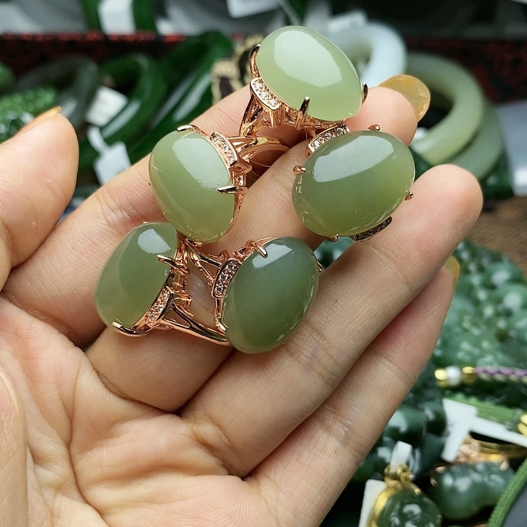 和田玉戒指钛钢多样性发货