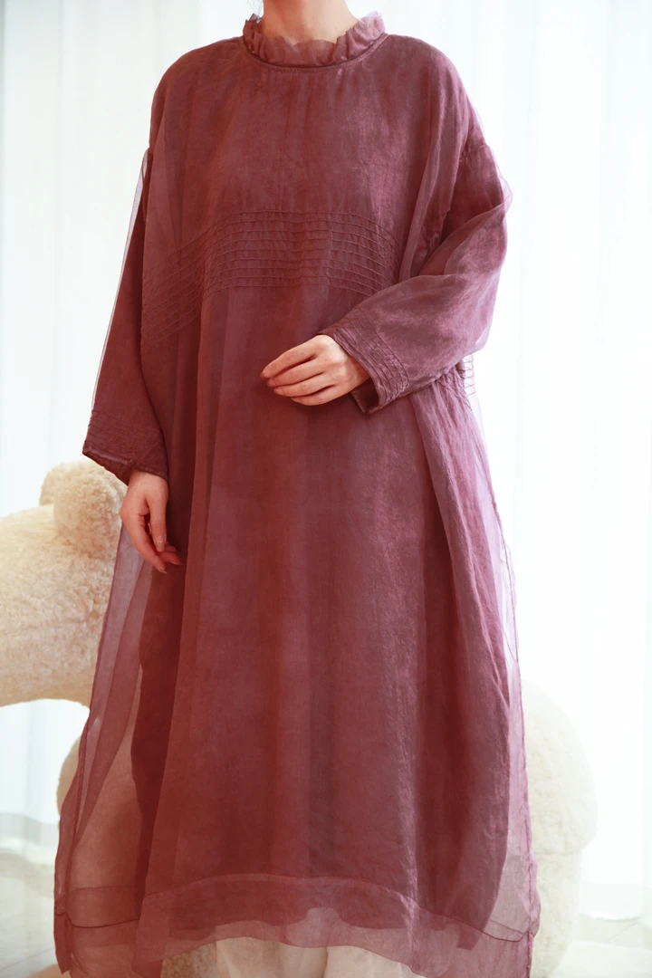 乌兰吉雅原创设计 五线谱花边长裙