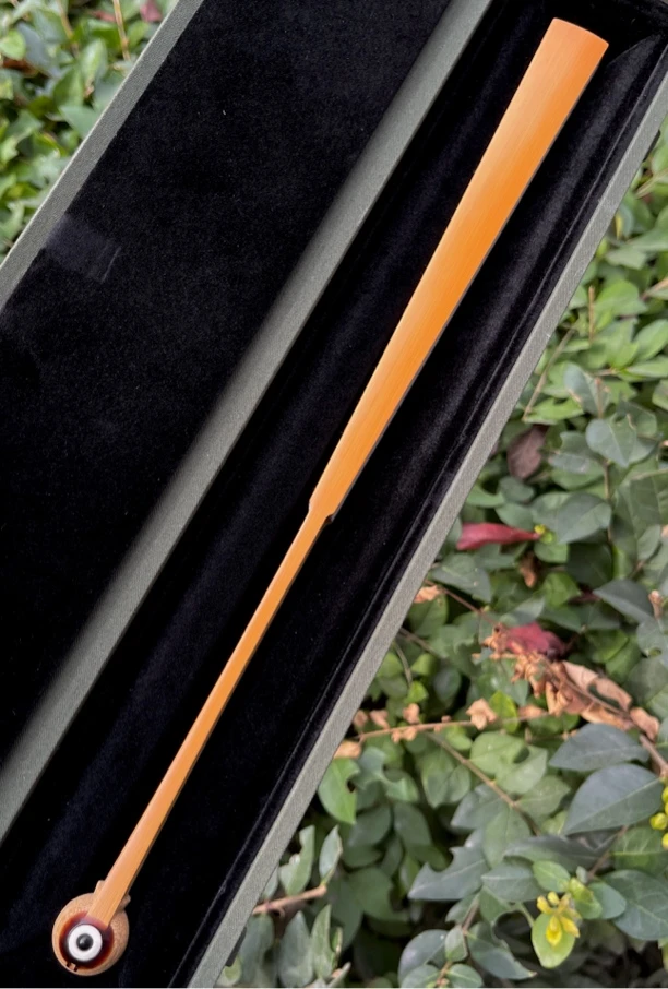 南笼王胜利癸卯冬月制玉竹琴圆头制式折扇九七寸十六档排口2.0