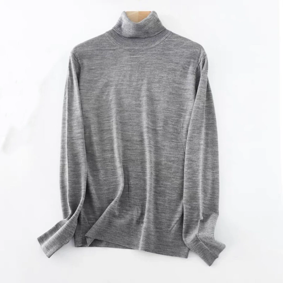 【高领】100%纯羊毛女士羊毛衫宽松百搭冬季高领时尚保暖打底针织衫
