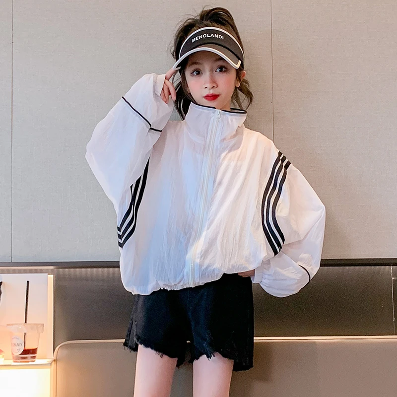 女童防晒衣夏装儿童防晒服冰丝空调衫透气中大童夏季薄款外套10岁