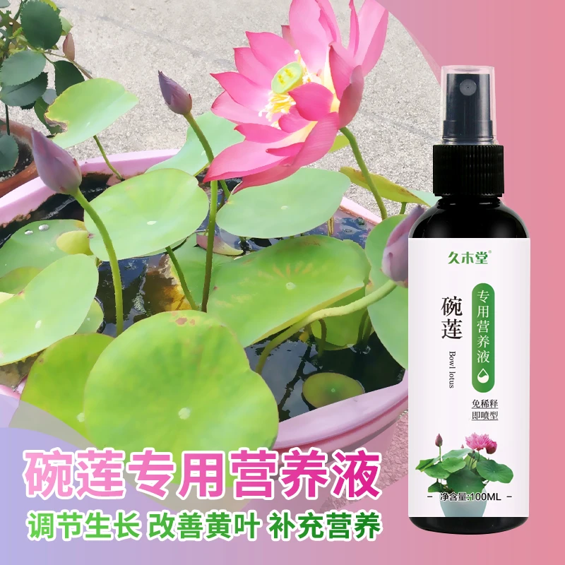 碗莲睡莲荷花专用营养液 防黄叶叶面黑催芽促开花增肥液体肥料