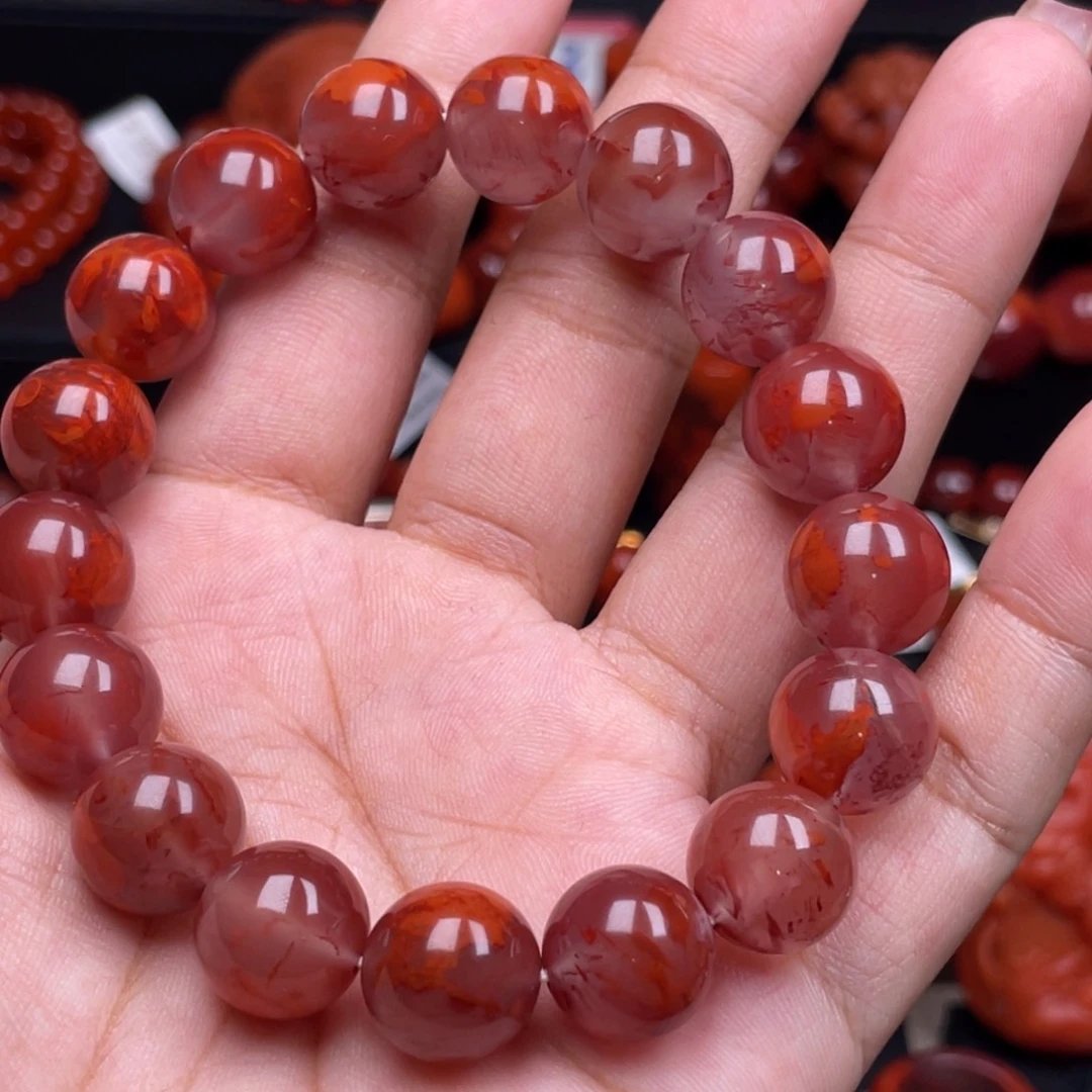 南红玛瑙珠宝奇石未镶嵌单圈12