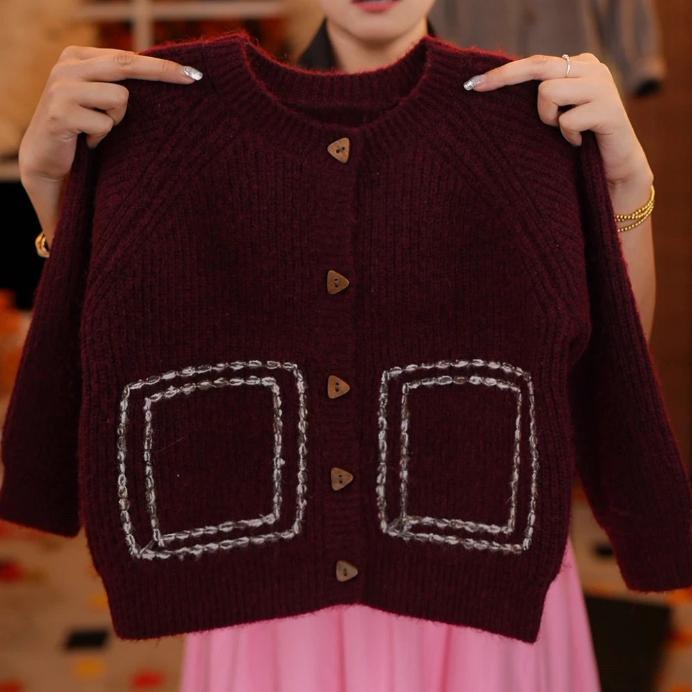 女童针织衫儿童毛毛衣上衣童装开衫小香风洋气宝宝春秋短款时尚