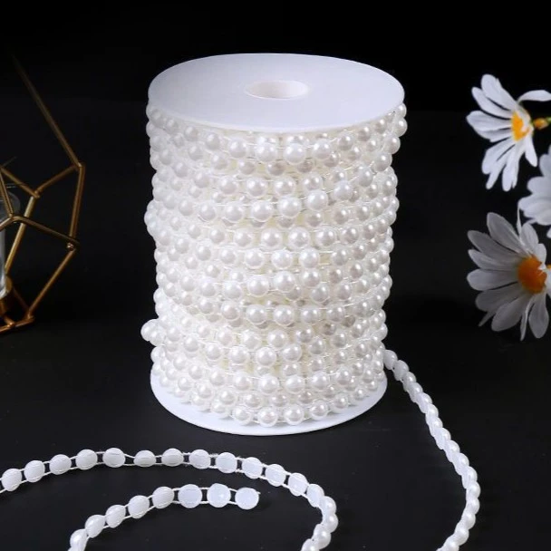 活动【幸福】4mm6mm半面珠链手工DIY链条辅料鞋帽配件装饰连线珠