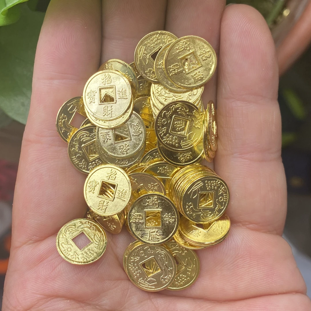 金色合金发财树配件