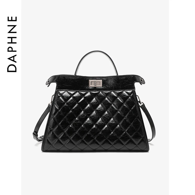 【推荐】达芙妮Daphne时尚女士菱格小香风斜挎包6123683107/10109