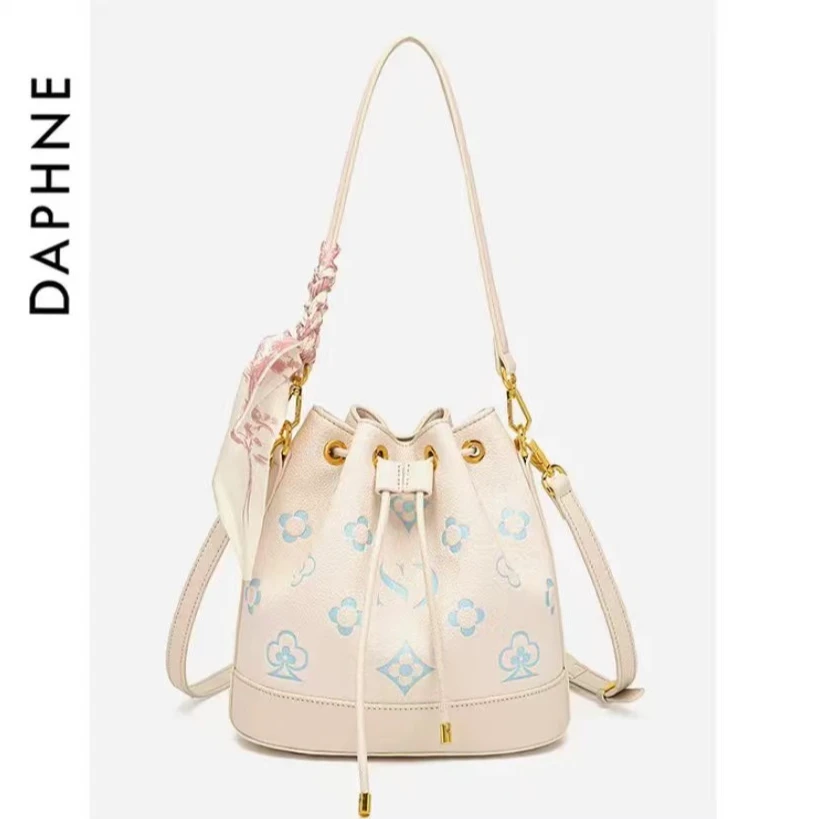 [爆款]达芙妮Daphne单肩包新款水桶包斜挎包6124183143/10221