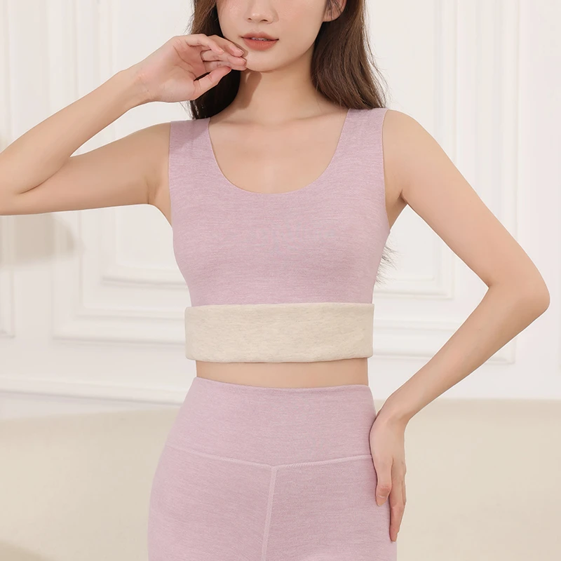 抗菌防螨德绒保暖背心女士加绒加厚打底内衣内搭上衣保暖衣秋冬季