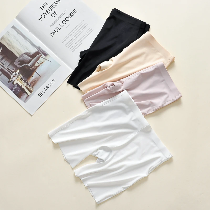 冰丝安全裤防走光黑色打底裤女打底短裤外穿保险裤不卷边薄款夏季