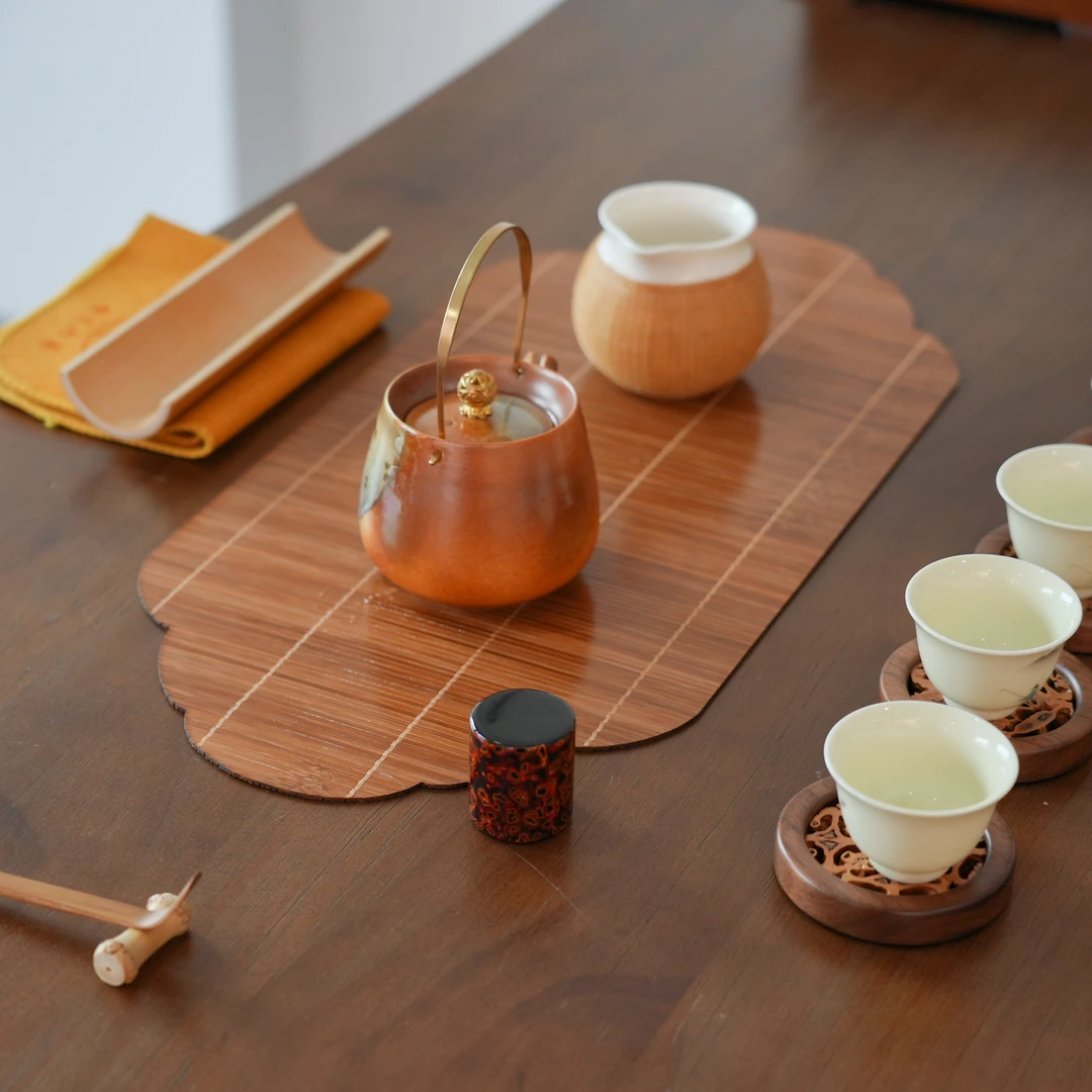 竹茶席桌旗茶垫祥云小茶席