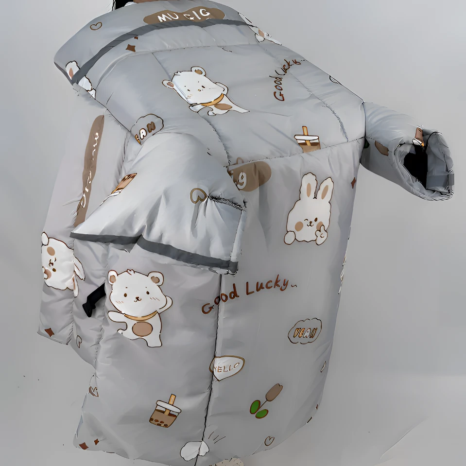 冬季新品电动车挡风被加绒加厚加大保暖防风罩防水电瓶摩托车通用