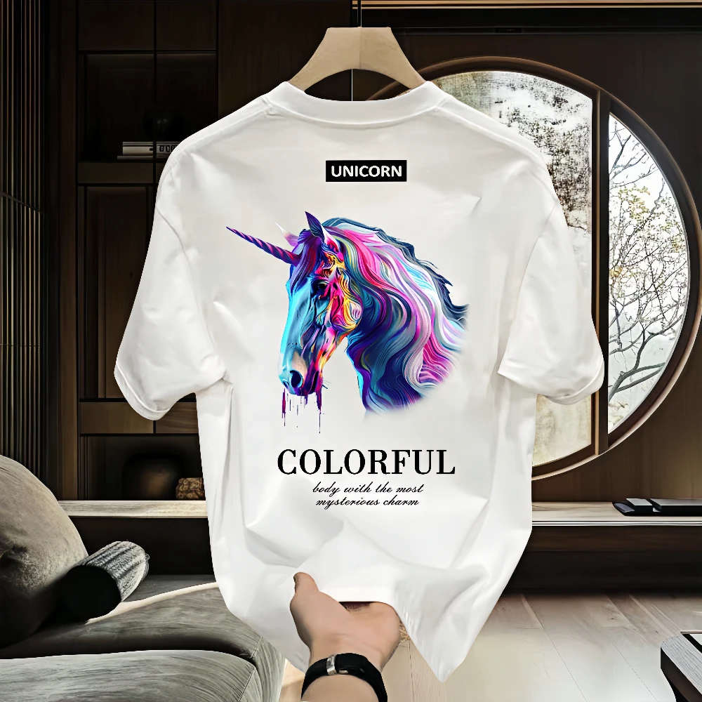 美式重磅纯棉短袖痞帅潮牌宽松休闲男女ins百搭个性圆领印花T恤