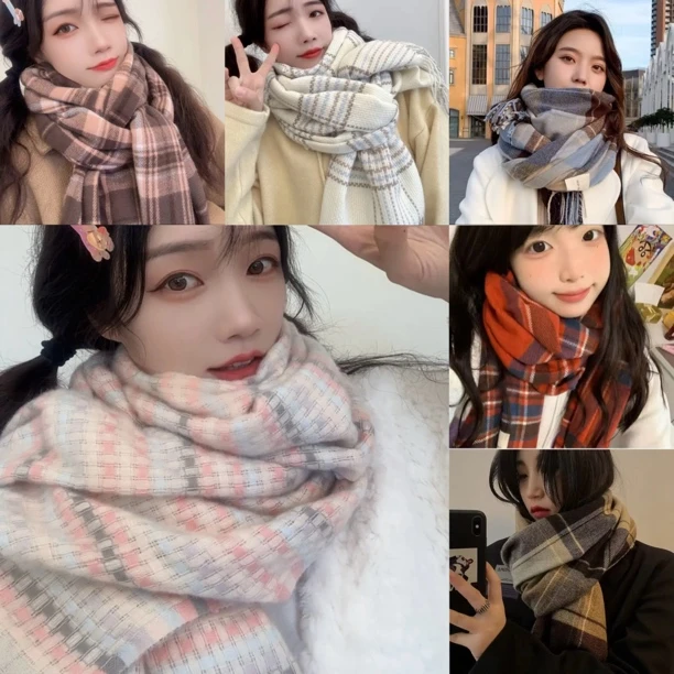 【围巾合集】保暖围巾女秋冬季学生网红百搭情侣围脖ins仿羊绒披肩