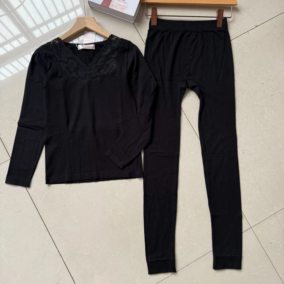 4357女士秋冬内衣美体蕾丝弹力套装EC-28049