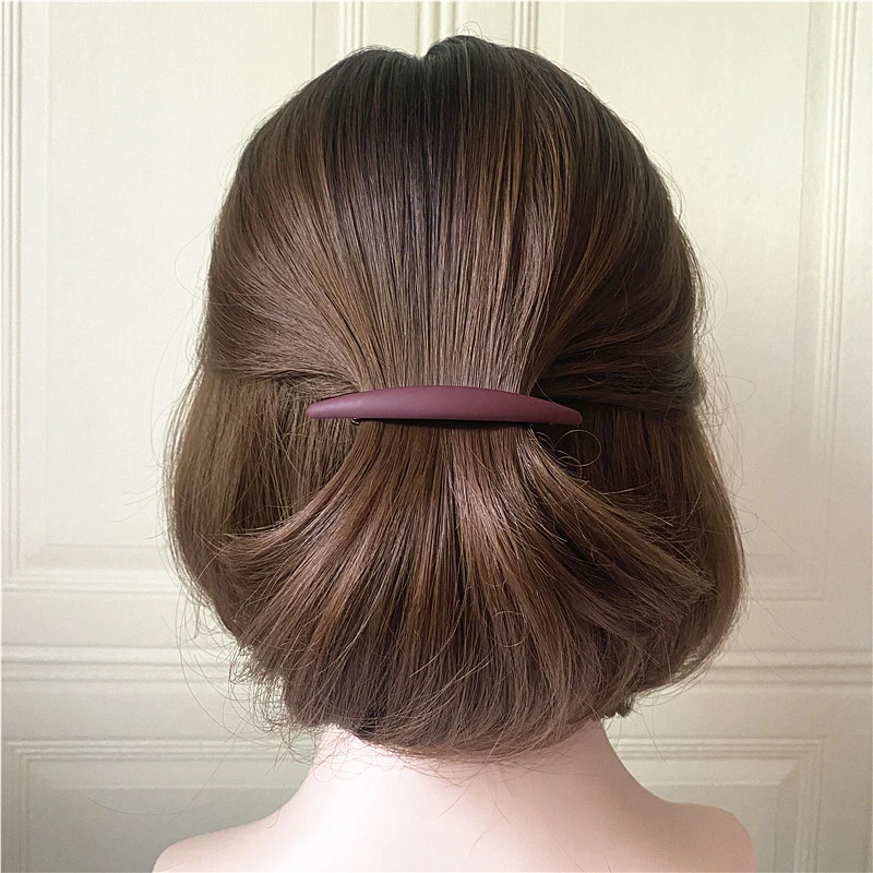 发量少专用夹子短发后脑勺发夹头饰一字夹弹簧复古气质简约头发饰