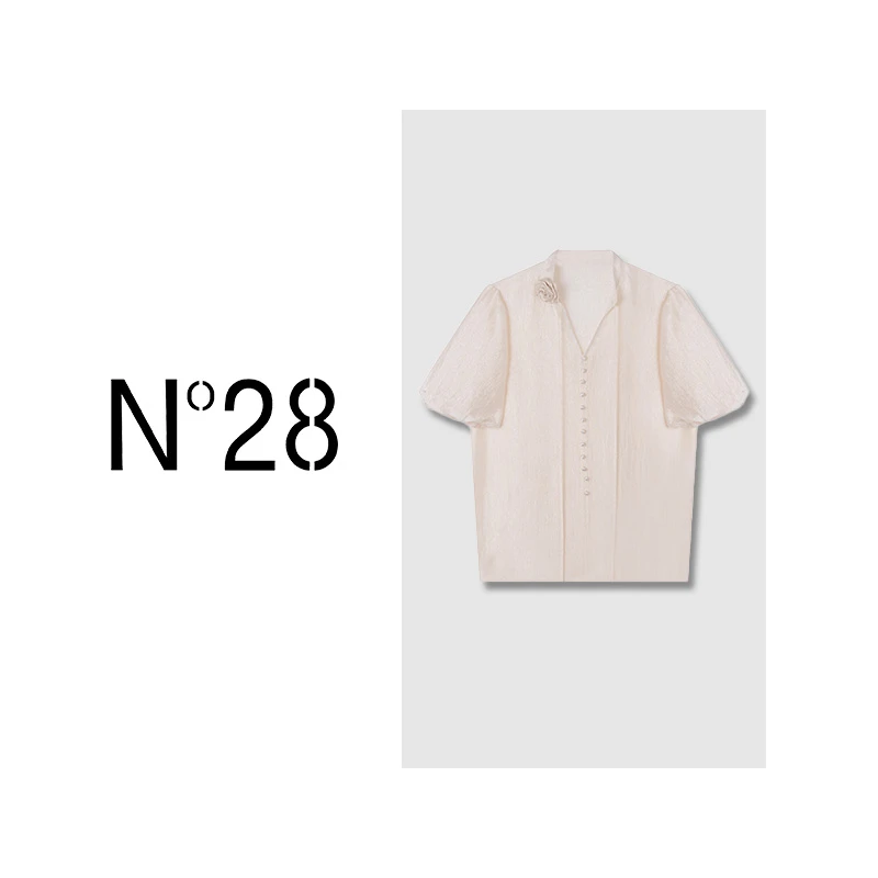 ‘玫瑰庄园’N°28 2024春款设计师百搭衬衫8A21S509