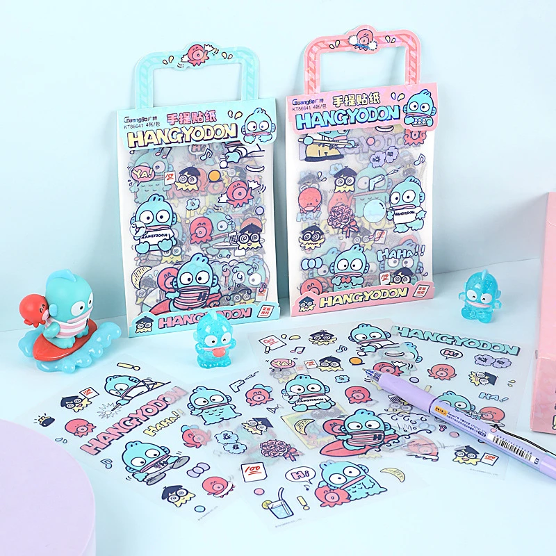 憨小姐【KT86641正版小丑鱼手提贴纸4入手账装饰贴画PET免裁剪   】