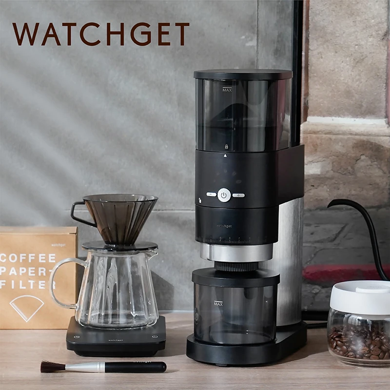 watchget 电动咖啡磨豆机 手冲单品意式浓缩定量时研磨机小型家用