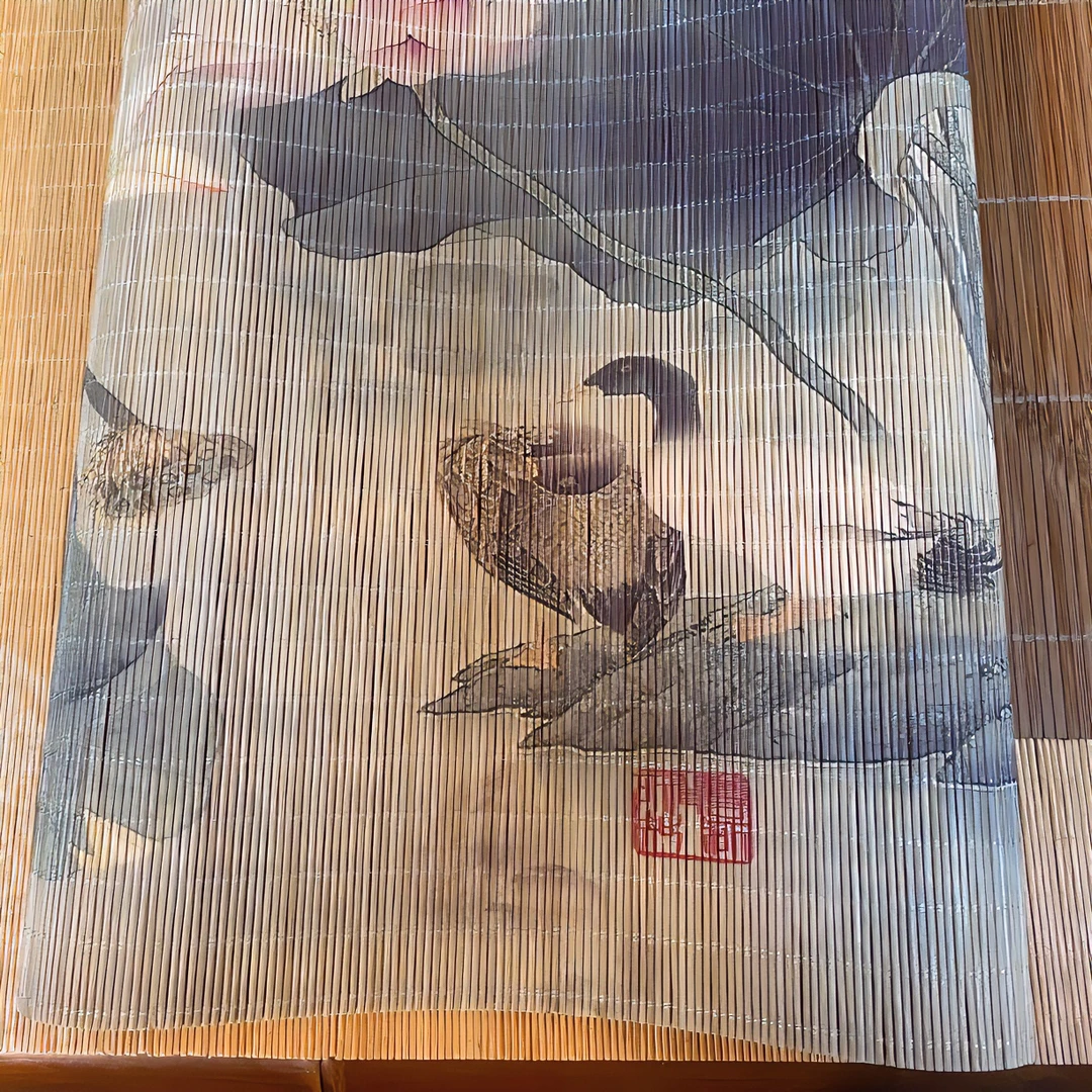 竹丝莲花茶席，茶空间配饰
