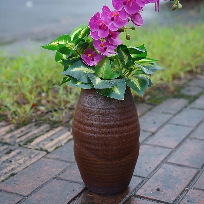 无品牌手工复古特色陶艺柴烧宜兴紫砂粗陶花瓶花器