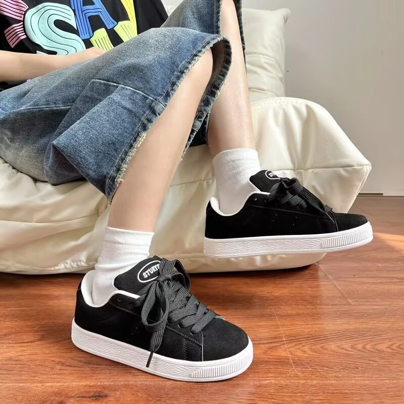 韩版小众百搭板鞋女ins潮2024秋季新款学生运动休闲情侣款面包鞋