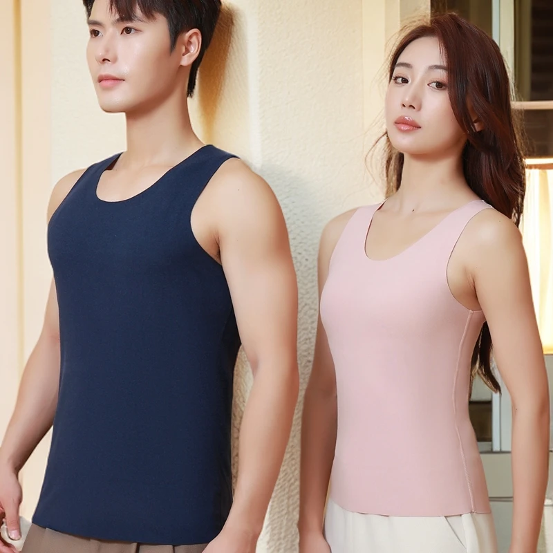 新款内穿背心 男士6608/女士6607 棉羊毛 秋冬保暖夹层无袖背心