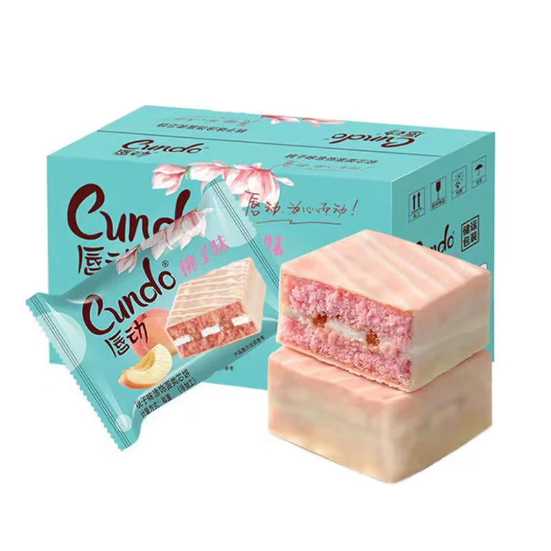 唇动桃子奶油蛋糕甜品网红零食小吃休闲食品早餐夹心面包